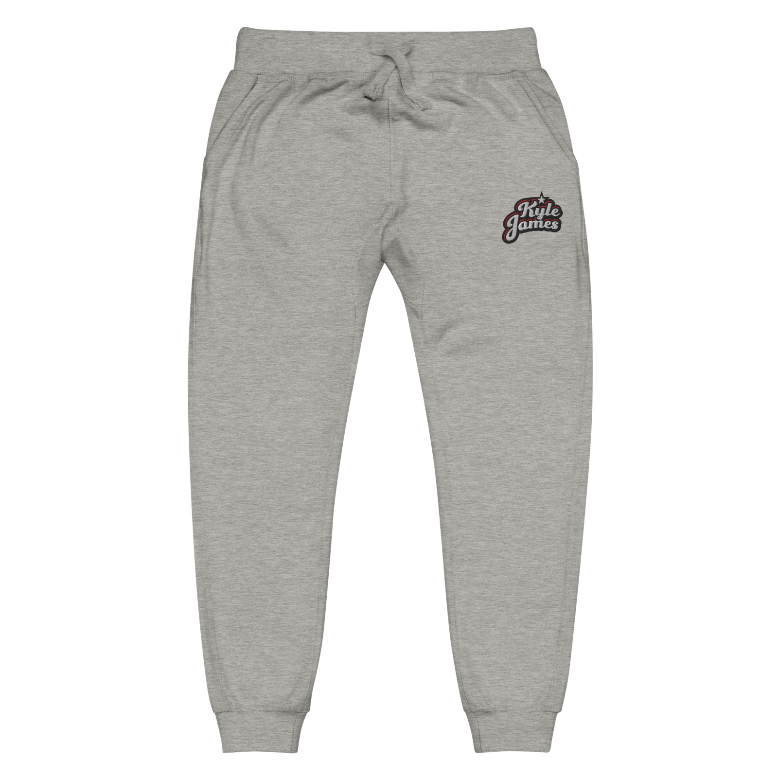 unisex fleece sweatpants carbon grey front 6a56bf378608a Kyle James Embroidered Sweatpants Kyle James Embroidered Sweatpants - Image 7