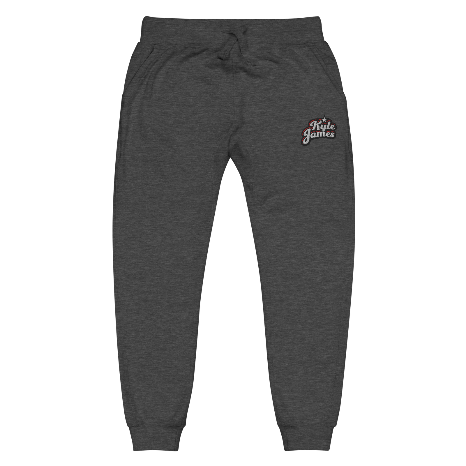 unisex fleece sweatpants charcoal heather front 6a56bf3785f06 Kyle James Embroidered Sweatpants Kyle James Embroidered Sweatpants - Image 4
