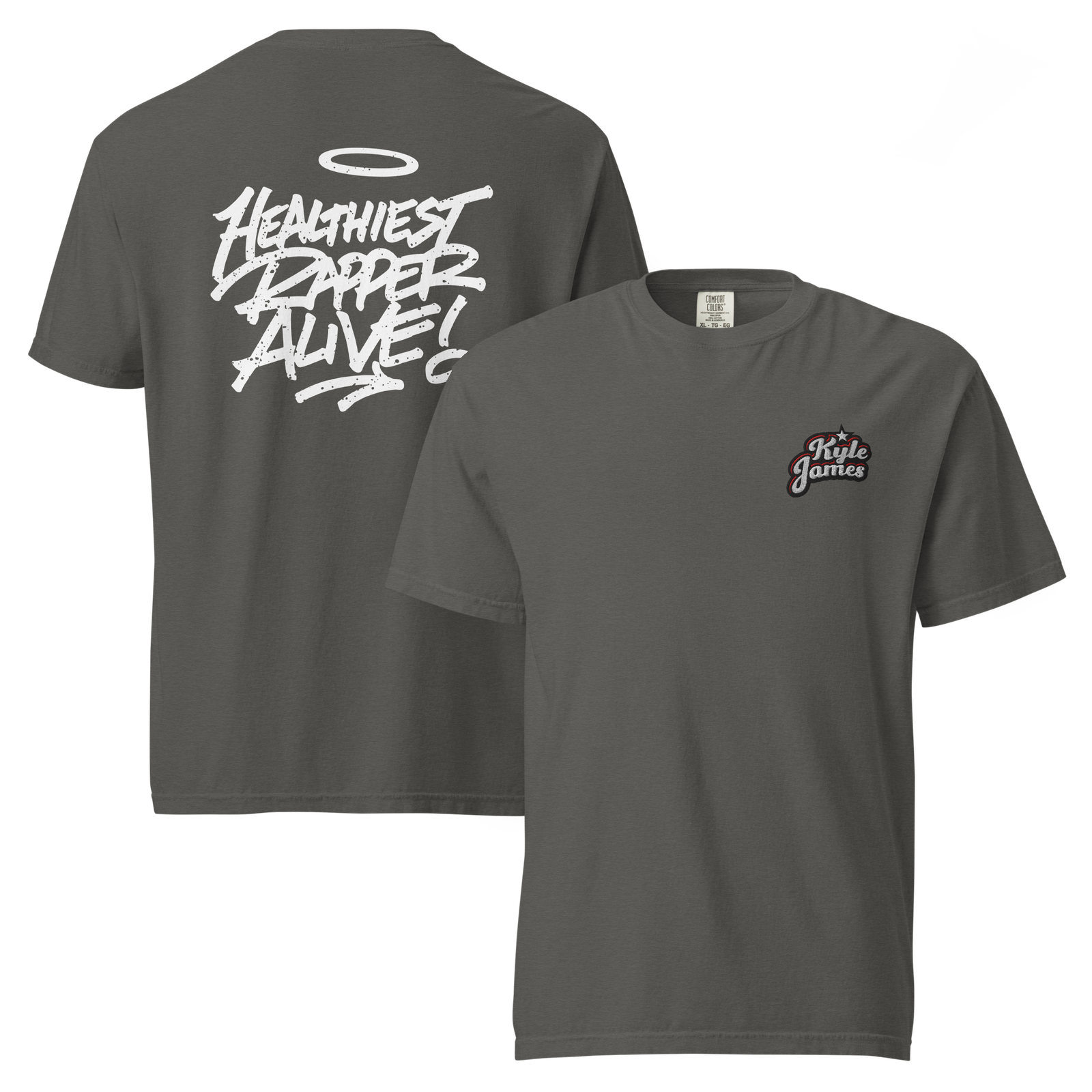unisex garment dyed heavyweight t shirt pepper front and back 6a560a039e533 Kyle James Dual-Logo Garment-Dyed Tee Kyle James Dual-Logo Garment-Dyed Tee - Image 6