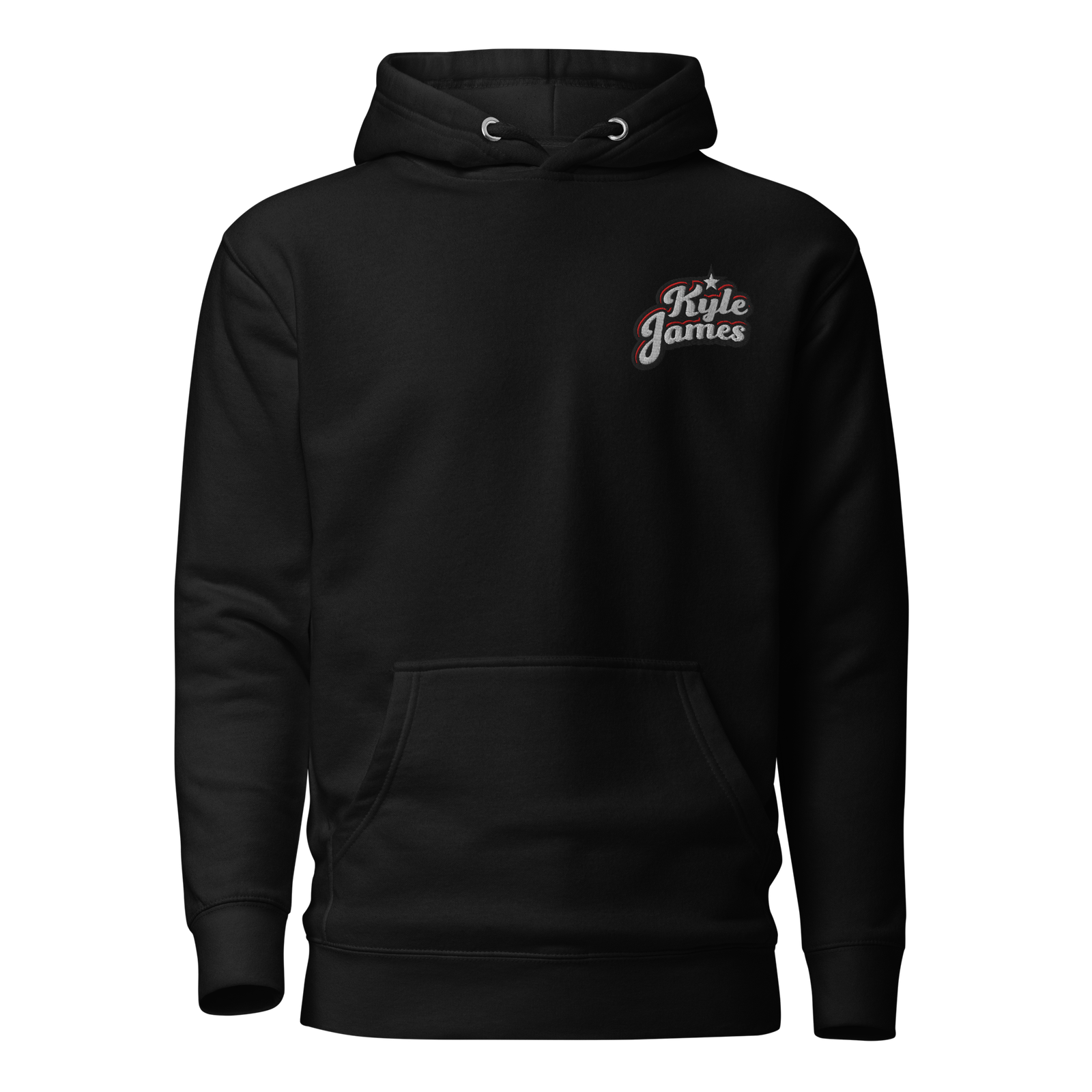 unisex premium pullover hoodie black front 6a55dd1ab02cd Kyle James Dual-Logo Hoodie Kyle James Dual-Logo Hoodie - Image 2