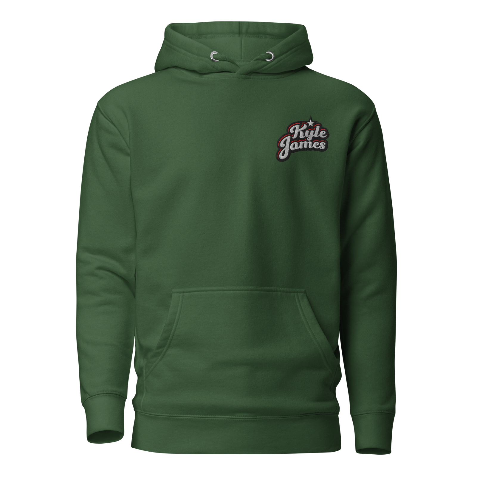 unisex premium pullover hoodie forest green front 6a55ef3cd9da0 Kyle James Dual-Logo Hoodie Kyle James Dual-Logo Hoodie - Image 6