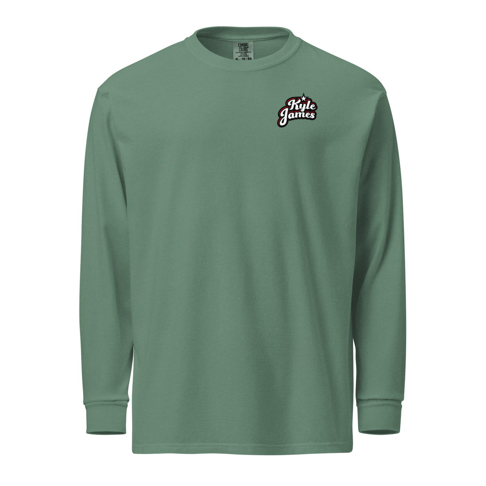 unisex garment dyed heavyweight long sleeve shirt light green front 6a82ad9bbf70e Kyle James Logo Long Sleeve Kyle James Logo Long Sleeve - Image 4