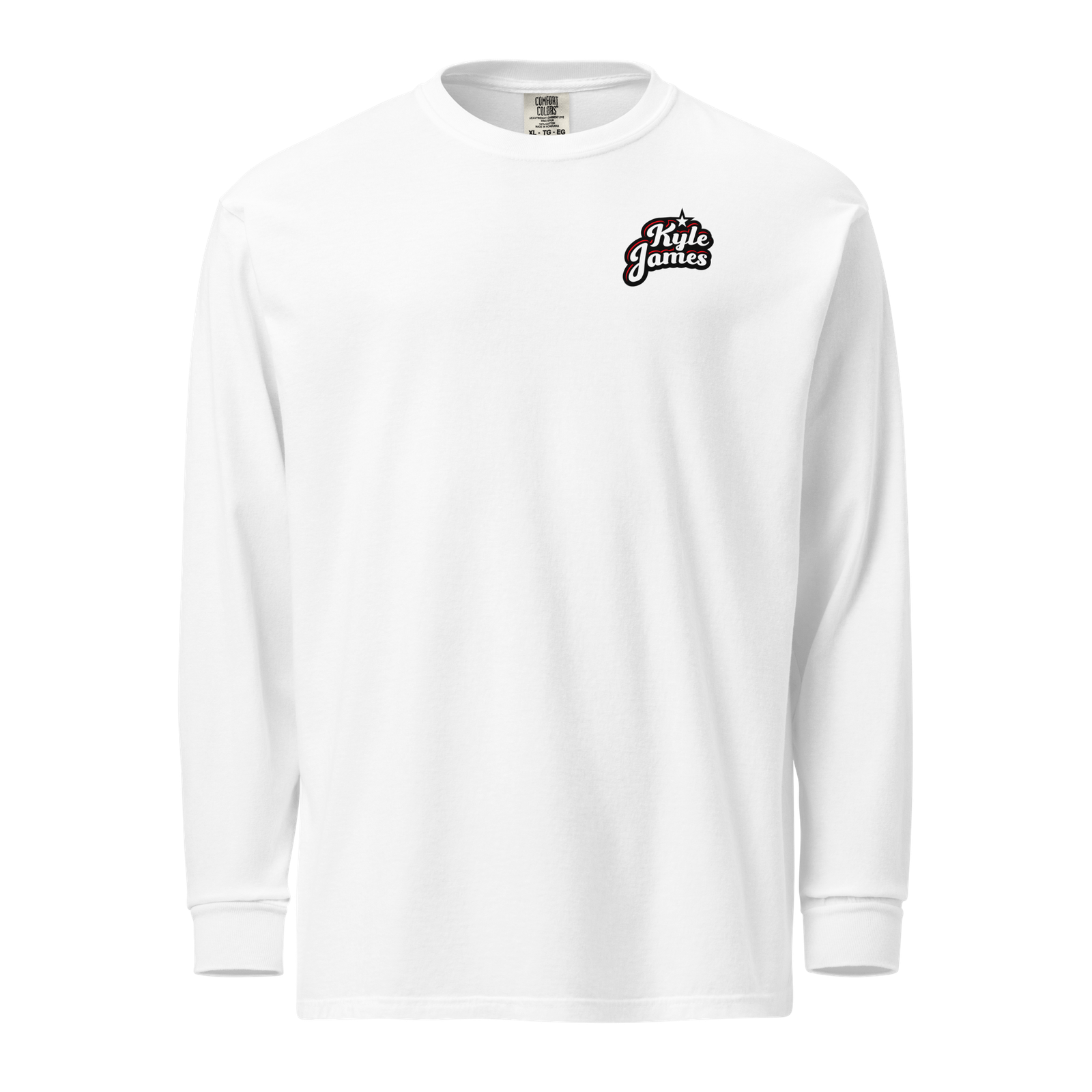 unisex garment dyed heavyweight long sleeve shirt white front 6a82ad9bbf76a Kyle James Logo Long Sleeve Kyle James Logo Long Sleeve - Image 7