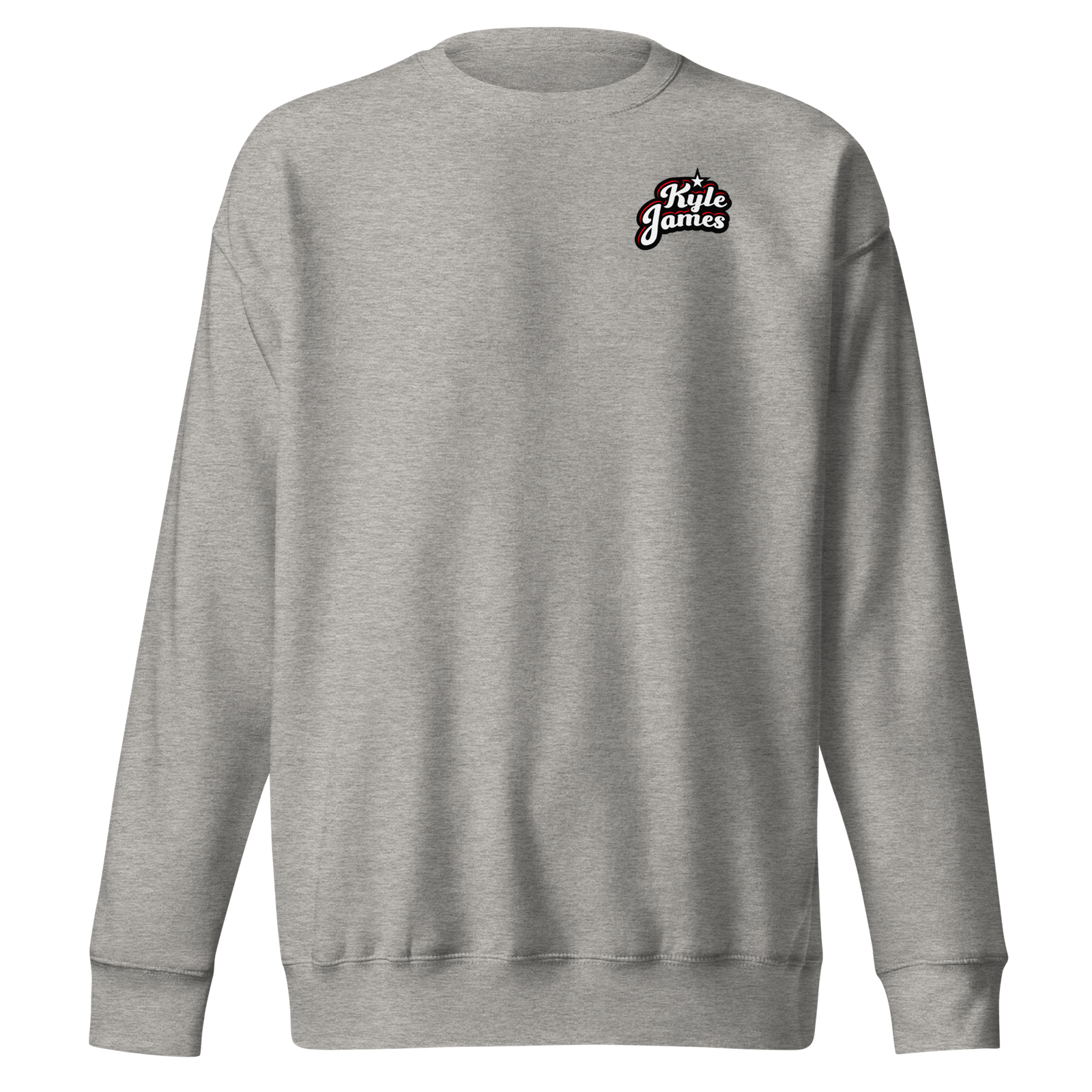 unisex premium sweatshirt carbon grey front 6a82b51f338a5 Kyle James Logo Crewneck Kyle James Logo Crewneck - Image 3